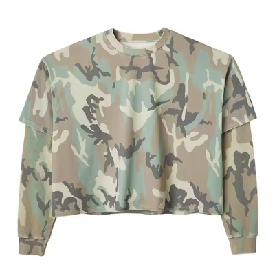 Streetwear Camo T-shirts Manufacturer | Custom Camouflage Long Sleeve Tee Factory | Wholesale Heavy Cotton Streetwear Manufacturers