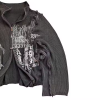 Custom Graphic Sweater Supplier | Wholesale Streetwear Cozy Metallic Chain Cardigan knitwear | Customize Vintage Printing Long-sleeve Sweater Factory