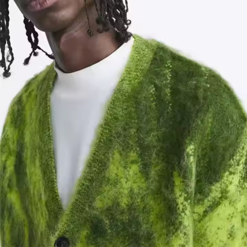 Custom Men's High Street Sweater Manufacturers | Supply OEM Cardigan Sweater For Streetwear Brands Wholesale Comfortable Vintage Sweater-GROOVECOLOR