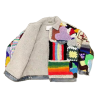 Supply Streetwear Sweater Factory | Custom Y2K High Street Knitwear Manufacturer | Wholesale Patchwork Long-sleeve Relaxed Cardigan Sweater-GROOVECOLOR