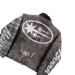 Custom Boxy Streetwear Denim Suits Manufacturers | Oversided Retro ​Faded Wash Jacket Pants Sets  | Long Sleeved Streetwear Suits Supplier