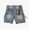 Custom Men's Acid Wash Denim Shorts Manufacturer | Destroyed Hem Denim Shorts Supplier | Custom Streetwear Distressing Shorts Factory For Men