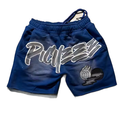 Acid Wash Heavy Weight Streetwear Sports Shorts Manufacturers | GROOVECOLOR Graphic Printing Shorts Suppliers |  Men's Futuristic Streetwear Shorts Factory