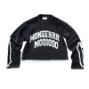Oversized Streetwear Manufacturer | Custom Vintage Heavy Weight Distress Long Sleeve Sweatshirt | French Terry Men O-Neck Cropped Raw Hem Sweatshirts