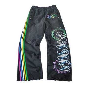 Custom Flared Sweatpants Manufacturer | Black Baggy Oversized Heavyweight Sweatpant | Wide Leg Sweatsuit For Men High Waisted Trousers Sport Wear Supplier