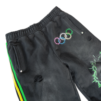 Custom Flared Sweatpants Manufacturer | Black Baggy Oversized Heavyweight Sweatpant | Wide Leg Sweatsuit For Men High Waisted Trousers Sport Wear Supplier