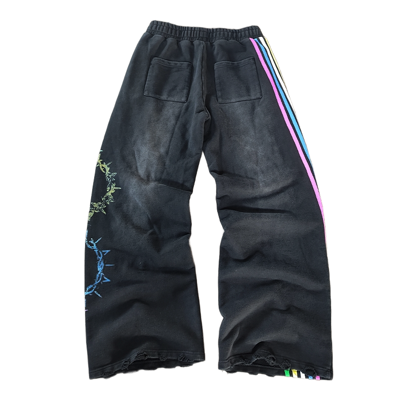black baggy sweatpants