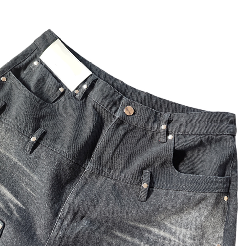 Shorts Manufacturer | Custom Acid Wash Jean Shorts | Oversized Patchwork Baggy Y2k Shorts