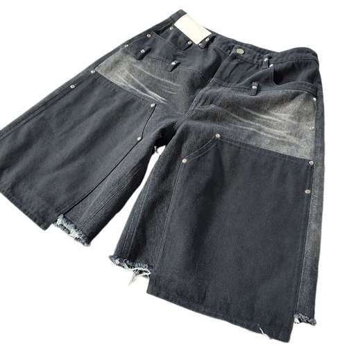 Shorts Manufacturer | Custom Acid Wash Jean Shorts | Oversized Patchwork Baggy Y2k Shorts