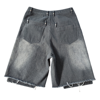 Shorts Manufacturer | Custom Acid Wash Jean Shorts | Oversized Patchwork Baggy Y2k Shorts