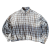 Streetwear Manufacturer China | Custom Casual Vintage Plaid Boxy Cropped Shirt Supplier | Wash Printing Oversized long Sleeve Shirts For Men