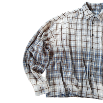 Streetwear Manufacturer China | Custom Casual Vintage Plaid Boxy Cropped Shirt Supplier | Wash Printing Oversized long Sleeve Shirts For Men