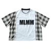 Streetwear Oversized T-Shirts Manufacturer | Premium Boxy Vintage Plaid Heavyweight T Shirt | Distressed Patchwork Short Sleeve Cotton T-shirt Factory