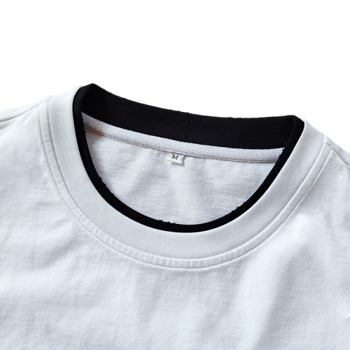 Streetwear Oversized T-Shirts Manufacturer | Premium Boxy Vintage Plaid Heavyweight T Shirt | Distressed Patchwork Short Sleeve Cotton T-shirt Factory