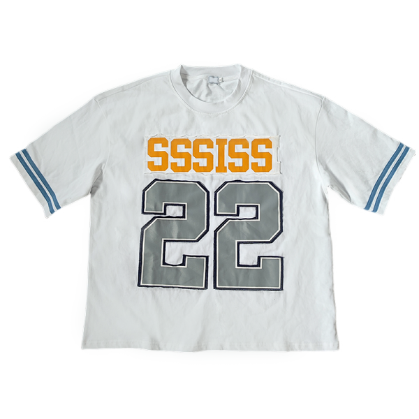 Graphic T-shirt Manufacturer | Custom Heavyweight Retro Sports Embroidery Patch T Shirts | Plus Size Short Sleeve Tee Streetwear Clothing Manufacturer