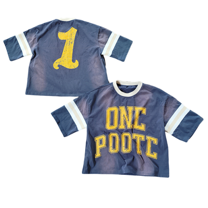 Oversized Graphic Tee Manufacturer | Custom Vintage Sports Boxy T-Shirt with Acid Wash Print