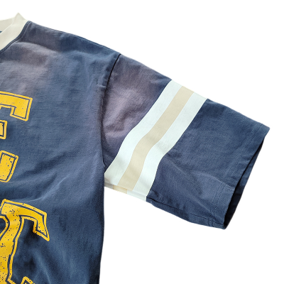 Oversized Graphic Tee Manufacturer | Custom Vintage Sports Boxy T-Shirt with Acid Wash Print