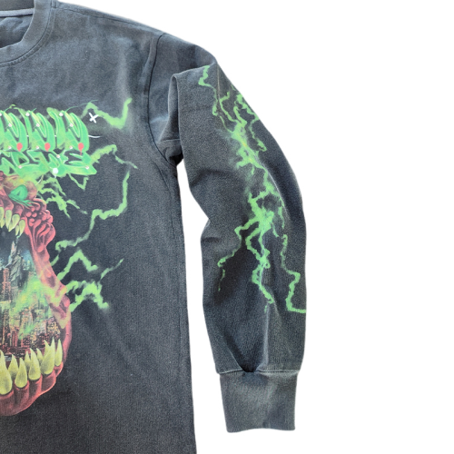 Streetwear Manufacturer For Sweatshirt | Custom Oversized Washed Heavyweight Vintage Graphic T Shirt | Boxy Graphics Printing Long Sleeve For Men