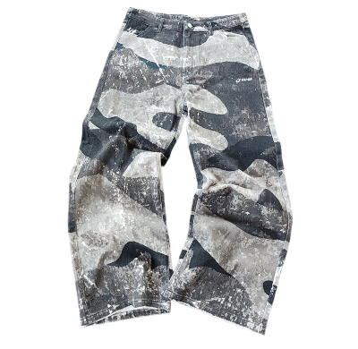 Mens Camo Pants Custom Supplier | Baggy Camouflage Trousers Manufacturer With Digital Printing For Fashion Brands