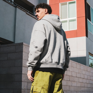 Oversized Hoodie Supplier | Custom Men's Distressed French Terry Hoodies for Streetwear Brands | Groovecolor