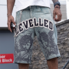 Custom Denim Shorts Manufacturer | Premium Streetwear Rhinestone Shorts with Applique & Chain Detailing | Groovecolor