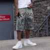 Custom Denim Shorts Manufacturer | Premium Streetwear Rhinestone Shorts with Applique & Chain Detailing | Groovecolor