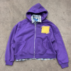 Custom Men's Patchwork Zip Up Hoodie Manufacturer | Layered Plaid & Satin Lined Streetwear Hoodies with Applique | Groovecolor