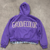 Custom Men's Patchwork Zip Up Hoodie Manufacturer | Layered Plaid & Satin Lined Streetwear Hoodies with Applique | Groovecolor