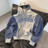 Custom Contrast Plaid‑Sleeve Hoodie OEM | Oversized Gingham Spliced Streetwear Hoodie Manufacturer