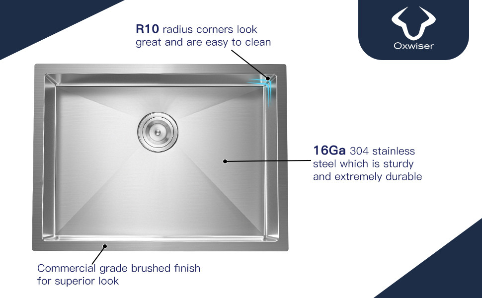Single bowl kitchen sink details