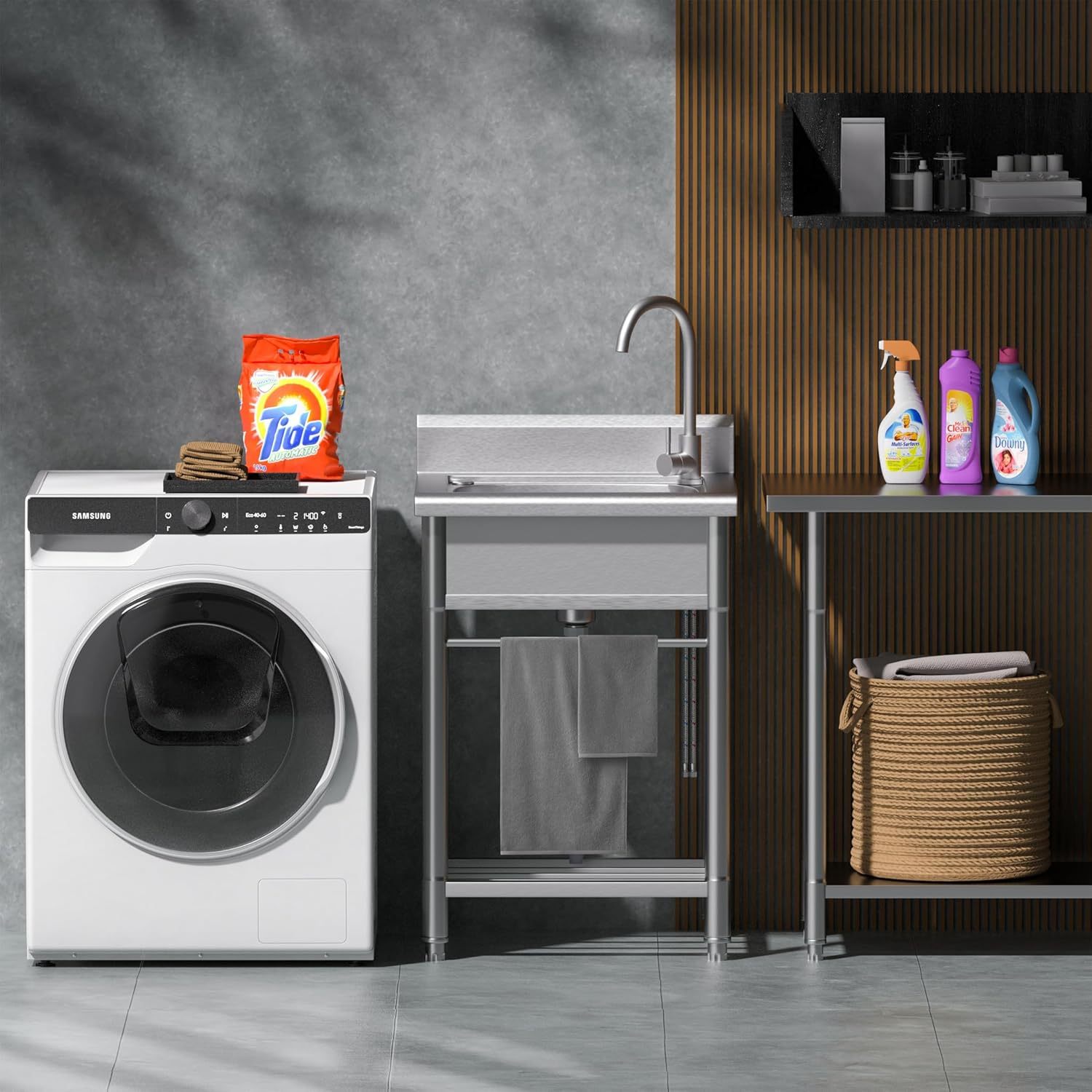 stainless steel laundry room sinks