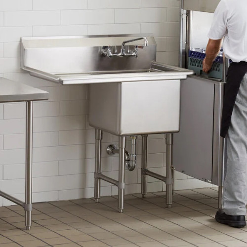 Stainless Steel Single Compartment Vegetable Preparation Sink for Commercial Use