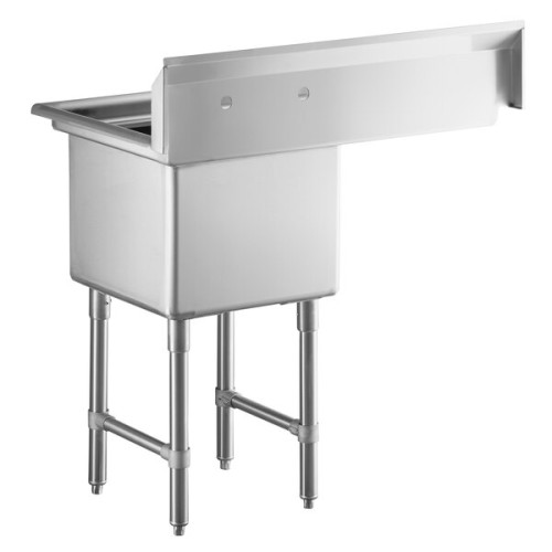 Stainless Steel Single Compartment Vegetable Preparation Sink for Commercial Use