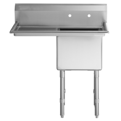 Stainless Steel Single Compartment Vegetable Preparation Sink for Commercial Use