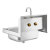 SS304 Commercial Hand Washing Sink | Wall-Mounted Basin with Drain for Commercial Kitchen Use