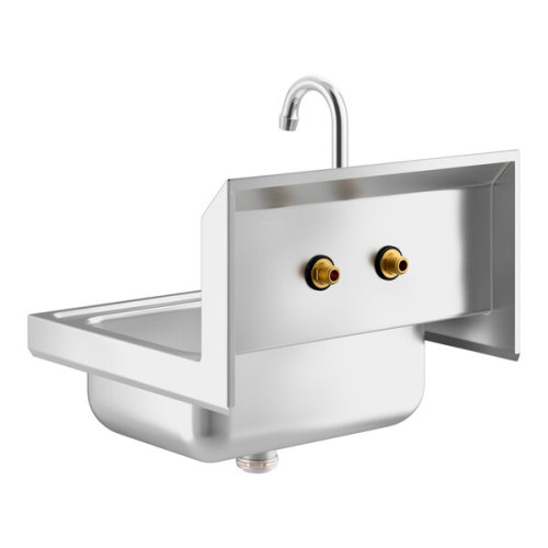 SS304 Commercial Hand Washing Sink | Wall-Mounted Basin with Drain for Commercial Kitchen Use