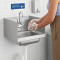 Wall Mounted Commercial Sink With Gooseneck Faucet and Side Splash