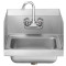 Wall Mounted Commercial Sink With Gooseneck Faucet and Side Splash