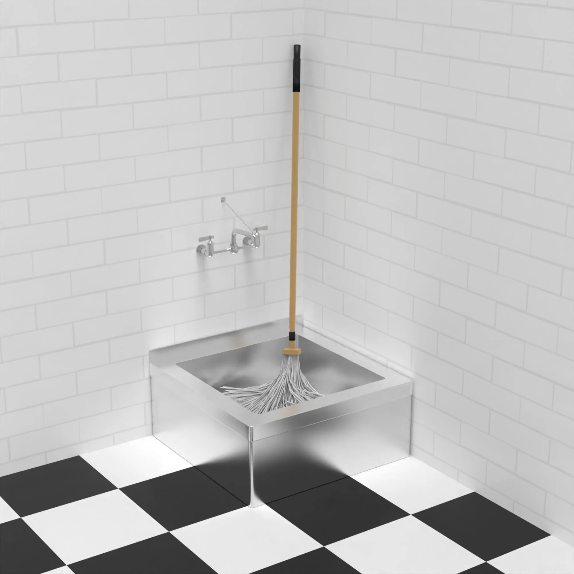 commercial mop hand sink