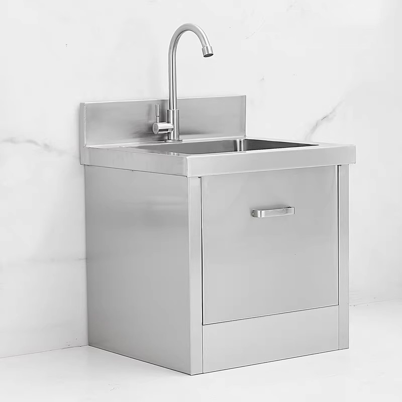 commercial utility sink with cabinet