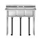 3-Compartment Free Standing Stainless Steel Commercial Kitchen Bar Sink