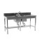 Two Deep Bowl Laboratory Stainless Steel Sinks