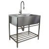 Free Standing Stainless Steel Laundry Sink With Legs & Modern Utility Sinks