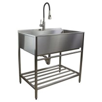 Free Standing Stainless Steel Laundry Sink With Legs & Modern Utility Sinks