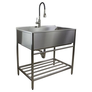 Free Standing Stainless Steel Laundry Sink With Legs & Modern Utility Sinks