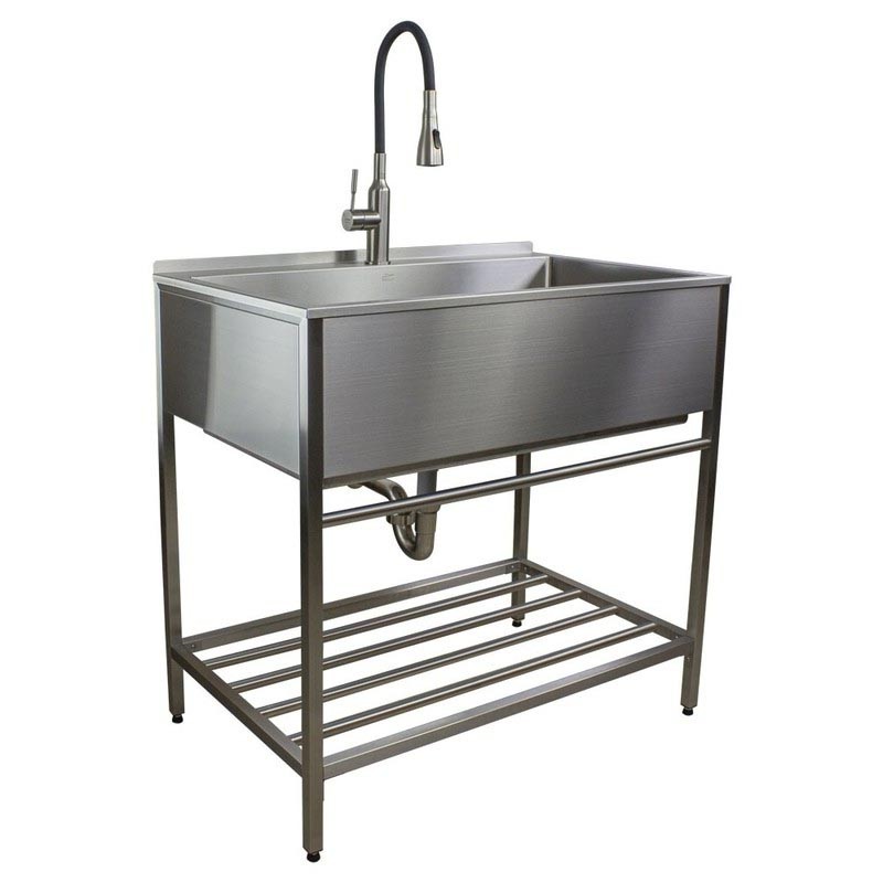 stainless laundry sink