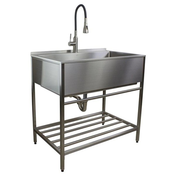 Free Standing Stainless Steel Laundry Sink With Legs & Modern Utility Sinks