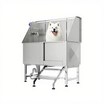 SUS304 Stainless Steel Dog Grooming Tub Pet Wash Station with Door Ladder