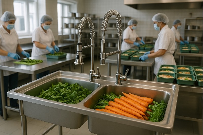 Durable Commercial Stainless Steel Prep Sink