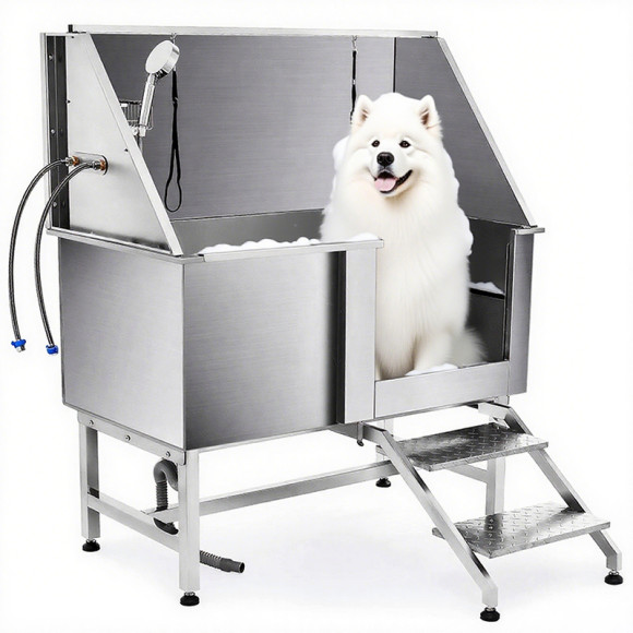 Stainless Steel Pet Dog Grooming Bath Tub Professional Cat Wash Shower